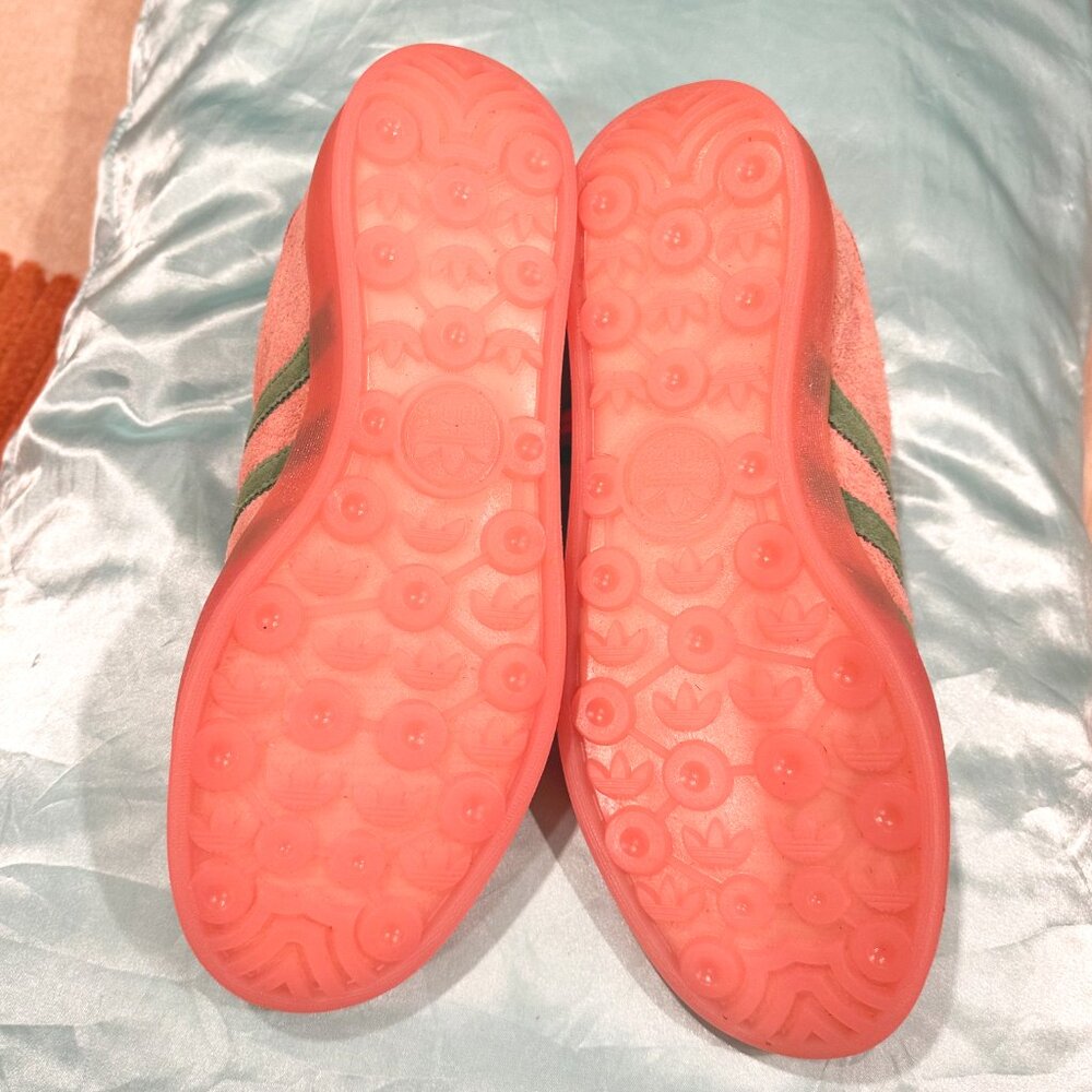 🍓 adidas Gazelle Indoor Semi Pink Spark Preloved Scarlet Green Men's 7 UK 6.5 - Picture 7 of 14
